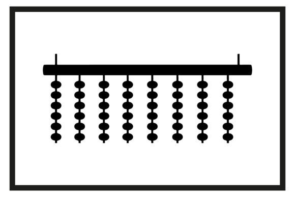 Abacus Silhouette Vector Icon Clipart Guide