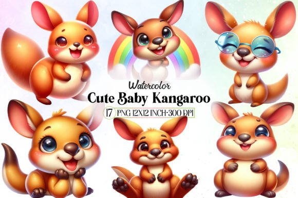 Evaluating Cute Baby Kangaroo Sublimation Clipart for Commercial and Creative Projects
