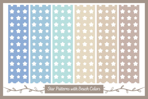 Evaluating Seamless Star Pattern with Beach Colors for Design Projects