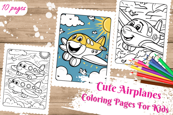 Integrating Cute Airplanes Coloring Pages for Kids into Creative and Educational Workflows