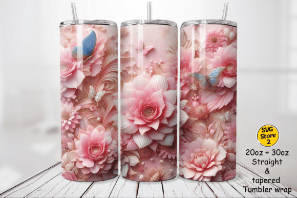 Mastering 3D Pink Floral and Butterfly Sublimation for Vibrant Custom Creations