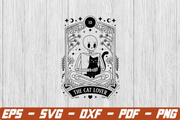 The Cat Lover Tarot SVG, Skeleton and Cat: Creative Applications for Makers and Mystics
